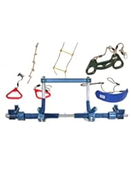 Gorilla Gym Indoor Playground with Indoor Swing, Plastic Rings, Trapeze Bar, Climbing Ladder, and Swinging Rope