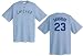 Ryan Sandberg Chicago Cubs Light Blue MLB Throwback 2 Sided Short Sleeve Tee Shirt By Majestic (M=40)
