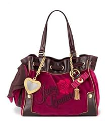 Juicy Couture Rose Velour Daydreamer Bag Grappa