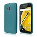 Cbus Wireless Matte Finish TPU Rubber Gel Case / Cover for Motorola Moto E 2nd generation (2015) - Semi Transparent Blue