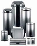 Click for more about Brabantia Window Canister 1.4L Matt Black with Matt Steel Lid - Brabantia (UK) Ltd.