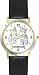 Tabby Kittens (SC) CAT - WATCHBUDDY&reg; CLASSIC DELUXE TWO-TONE THEME WATCH - Arabic Numbers-Black Leather Strap-Women's Size-Small