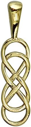 Medium Double Infinity Symbol Charm, Best Friends Forever Charm, Sisters Charm, 6.5mm in 18k Yellow Gold