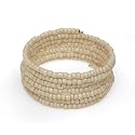 Beads and Metal Beige Bracelet "Baliwood Bracelet [Beige]" -Fair Trade Gifts
