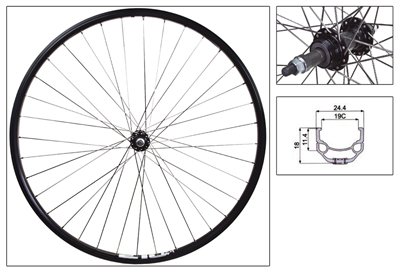 Weinmann ZAC19 Hybrid/Comfort Front Wheel - 700c, 36H, Alloy Hub, QR, Silver On Sale