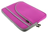 HP EliteBook 2530p KS035UT 12.1-Inch Netbook Sleeve Case - (Inivisible Zipper Tri-Pocket Hot Pink)