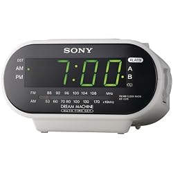 Sony ICF-C318 Automatic Time Set Clock Radio with Dual Alarm (White)