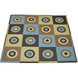 Tadpoles Circles Squared Playmat Set Color: Blue / Khaki by Tadpoles [並行輸入品]