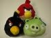 Angry Birds Plush - Set of 3 Birds (Red, Green and Black - 5 inch) -Officially Licensed by Rovio
