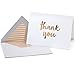 Luxury Gold Foil Letterpress Thank You Cards and Gray Envelopes 20 Pack - Opie