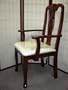 2 New Cherry Queen Anne Solid Wood Dining Arm Captain Chair