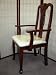 2 New Cherry Queen Anne Solid Wood Dining Arm Captain Chair