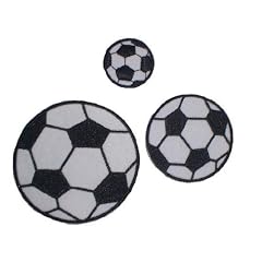 3-er SET Fu�ball B�GELBILD AUFN�HER APPLIKATION Fussball Ball Tor B�lle Emblem