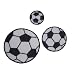 3-er SET Fu�ball B�GELBILD AUFN�HER APPLIKATION Fussball Ball Tor B�lle Emblem