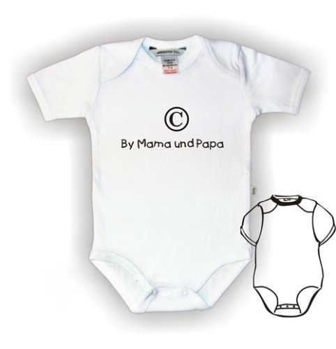 Body Baby mit Druck COPYRIGHT BY MAMA +PAPA / 150030
