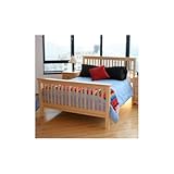 Windridge Solid Pine Shaker Bed in Light Clean Natural Size: King