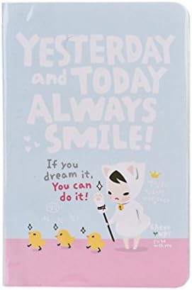 Kingfansion Cute Diary Notebook Red Hat Girl Agenda Weekly Planner Notebook (Blue)