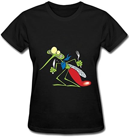 Imperfect world women's Mosquitoes with a knife and fork T-shirt tee black