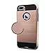 iPhone 7 Case, kaesar [Slim Fit] [Shock Absorption] Brushed Metal Texture Hybrid Dual Layer Slim Protector Case Cover for iPhone 7 - Rose Gold