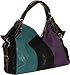 ''Vertical Stripes'' Hobo - Black/Purple or Blue/Green
