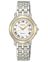 Seiko White Dial Two-tone Stainless Steel Ladies Watch SXDE02