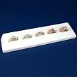 5 Slot White Leather Ring Display Jewelry Case Stand