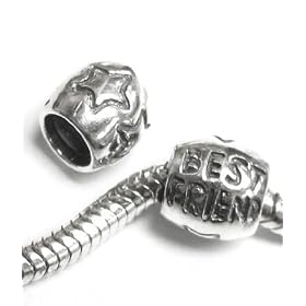 Sterling Silver Best Friend Focal Bead Charm For Pandora Troll Chamilia Biagi European Jewelry