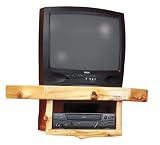 Log Corner TV Shelf with VCR/DVD Shelf
