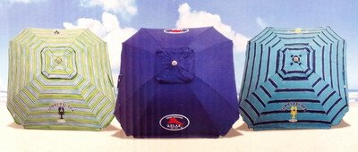 Tommy Bahama 7 Foot Beach Umbrella 2013 w/Tilt, Wind Vent, Sand Anchor, SPF/UPF100 - color choice