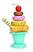 Le Toy Van Wooden Ice Cream Sundae in a Blue Dish Play Food