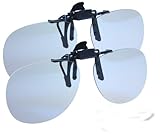 Doppelpack 3D Brillen-Clips - Aufsatz für Brillenträger für Kino und TV - Kompatibel mit RealD, LG Cinema, Philips Easy, JVC Xpol, Master Image 2, Toshiba, Panasonic