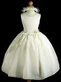 IMAGE OF A8002d NEW Ivory Flower Girl Pageant Easter Party Dress Size 2 to 12