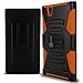 ZTE Lever LTE Phone Cases, CoverON [Explorer Series] Belt Clip & Hybrid Phone Cover for ZTE Lever Holster Case - Orange & Black