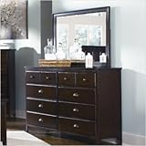 IMAGE OF Langston Dresser and Mirror Set in Deep Cherry