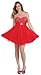 Strapless Cocktail Party Junior Prom Dress #697 (6, Red)