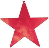 PK5 Stars Foil Cut-Out - Red 12.7cm