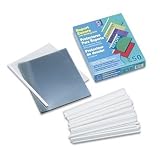 C-Line Clear Vinyl Report Covers with Binding Bars, 8.5 x 11 Inches, Clear/White, 50 per Box (32557)