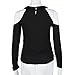 SunWard(TM) Women Printing Long Sleeve T-shirt (Small, White) (XLarge, Black)