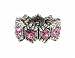 Ring - R30 - Swarovski (tm) Crystal Stretch - Size Lg ~ Rose (Pink)