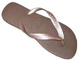 Havaianas Flip Flops Slippers * Top -- Metallic Chocolate * 09 Collection !!