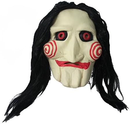 Doncielo Halloween Mask Movie Jigsaw Puppet - Full Mask Head Latex