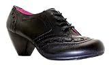 Hush Puppies Womens Ickle Black Leather Brogue Trouser Boots
