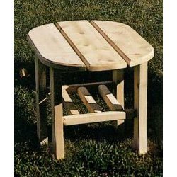 Adirondack End Table (white cedar) (14w x 22h x 24d) by End Chairs