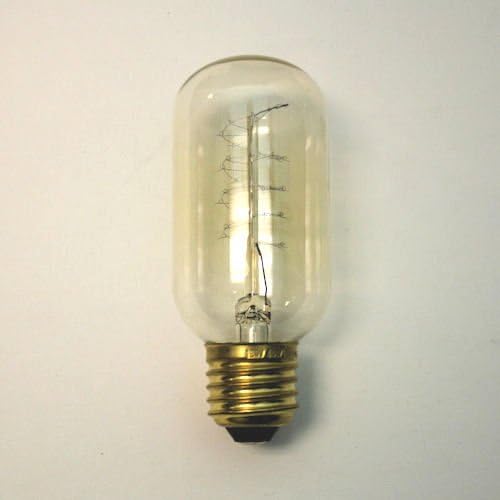 T14 Vintage Rustic Nostalgic Edison-style Light Bulb with Spiral Filament, 25 Watts, Wholesale Pack of 6