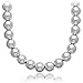 10mm Large Shiny Polished Italian .925 Sterling Silver Round Ball Bead Necklace Available in 5mm-10mm Width and 16
