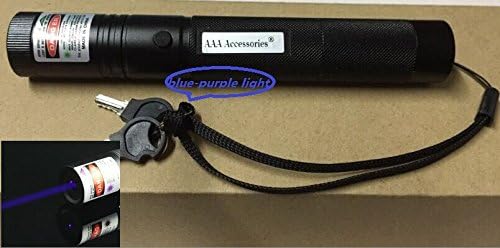 AAA Accessories® Blue-Purple Light Flashlight Laser 532nm Light 5MW Without 18650 Battery and Charger 301 Blue-purple(Only AAA accessories Sell It,Others Seller Are Fake)