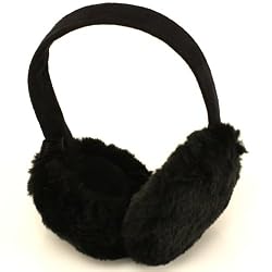Winter Fuzzy Ski Earmuff Ear muff Warmer Headband Black
