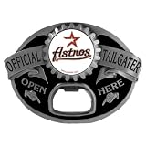 Houston Astros Metal Belt Buckle Beer Bottle Opener
