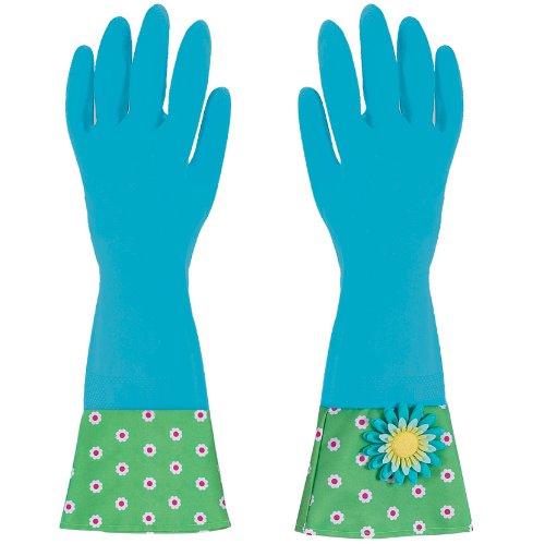Boston Warehouse Flower Garden Glamour Glove Set, Blue