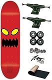 Toy Machine Monster Face Red Complete Skateboard Deck New On Sale